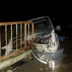 Comanesti:De beat ce era, un sofer a intrat cu masina intr-un pod