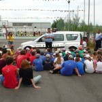 Polițiștii prezenți în mijlocul copiilor de Şcoala de vară a Fundaţiei  “Don Bosco” Bacău