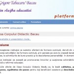 Casa Corpului Didactic „Grigore Tabacaru” Bacău şi-a lansat platforma E-learning