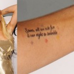 Cel mai nou trend in randul celebritatilor, tatuajele cu mesaje inspirationale!
