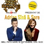 Sore si Adrian Sina prezinta Media Music Awards pe 18 septembrie la Sibiu!