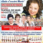 Maria Ciobanu în spectacolul „Lie, Lie Ciocârlie, Rămân a voastră Marie!” la Bacău